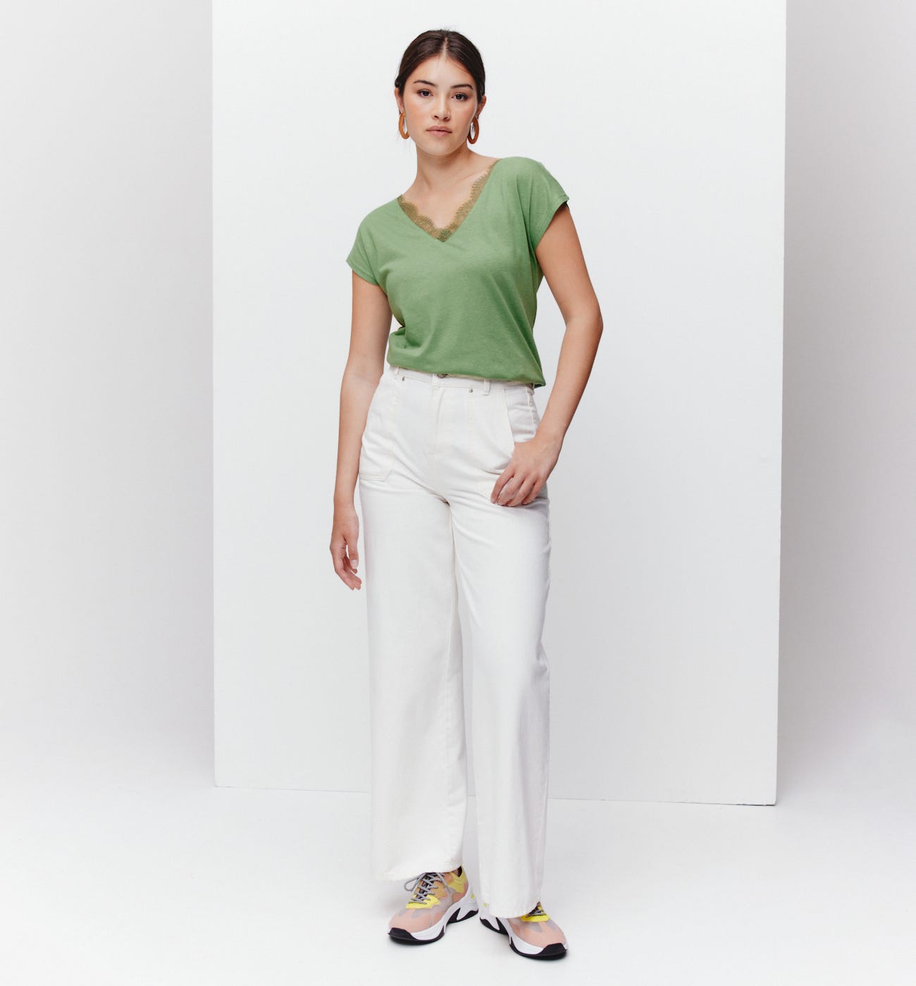 T-shirt dettaglio pizzo
