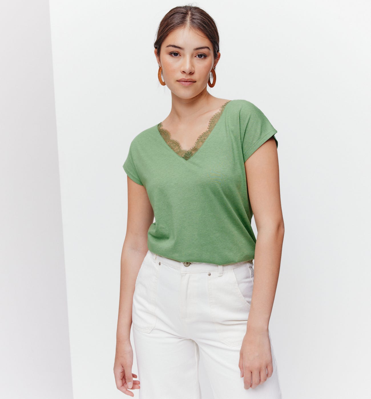 T-shirt dettaglio pizzo