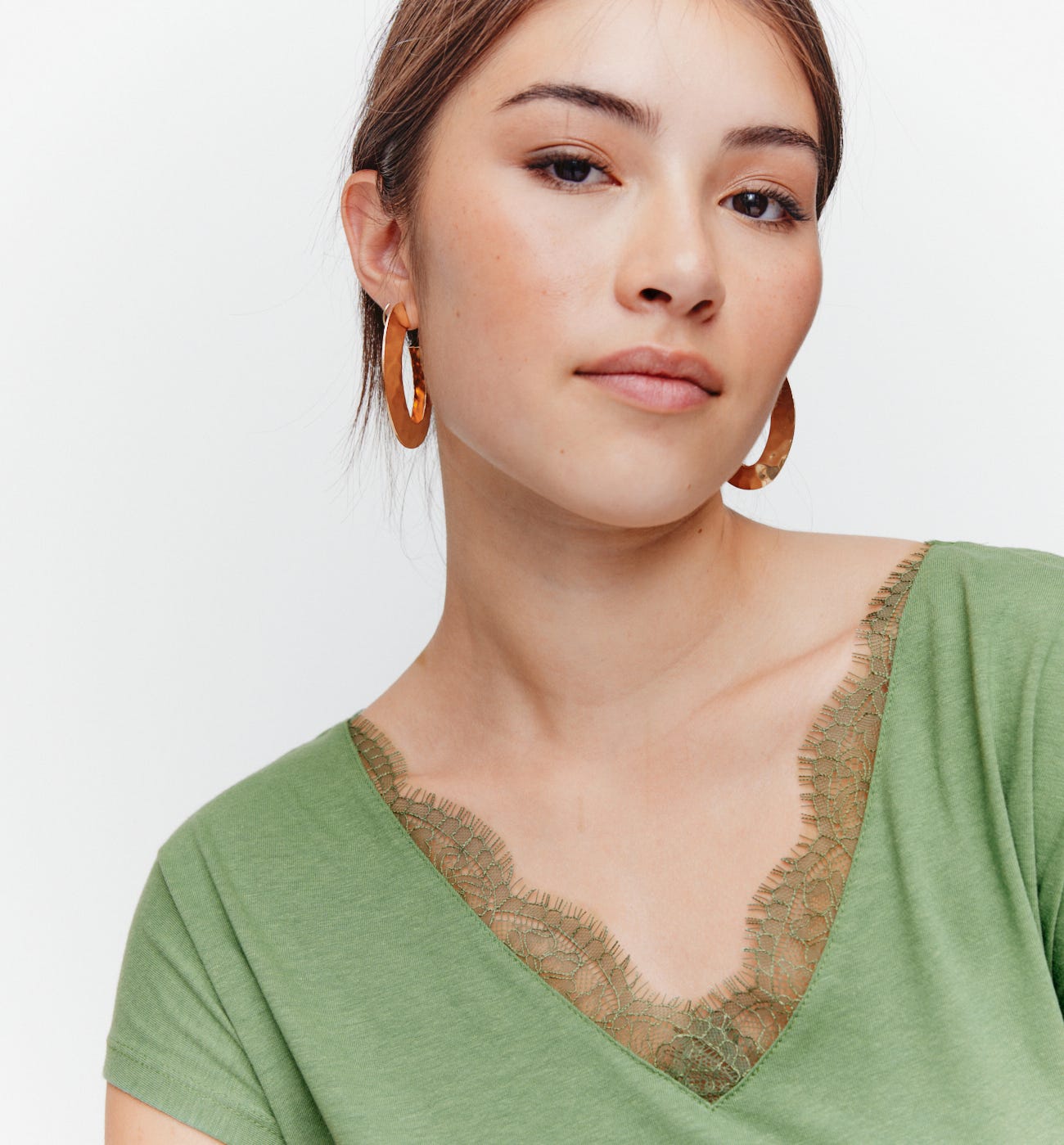 T-shirt dettaglio pizzo
