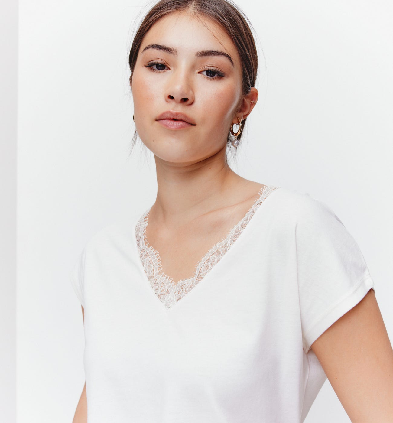 Lace detail top