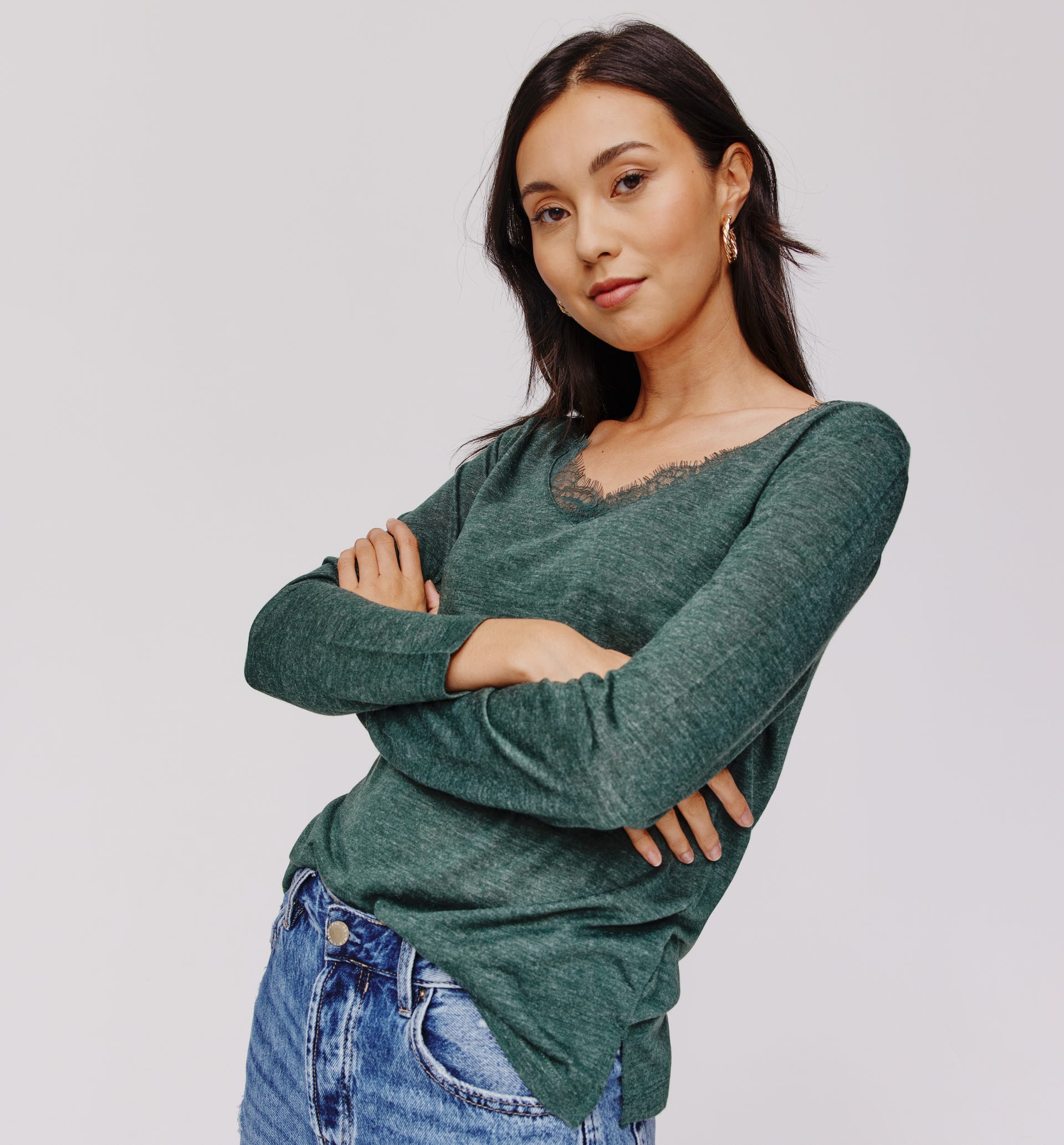 Lace-detail top