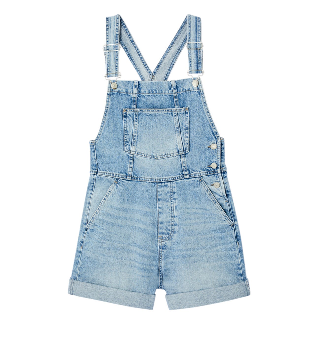 Denim short dungarees