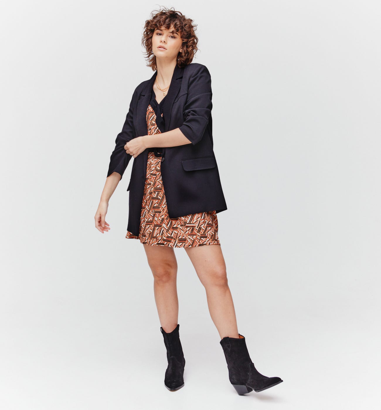 Sleeveless patterned dress