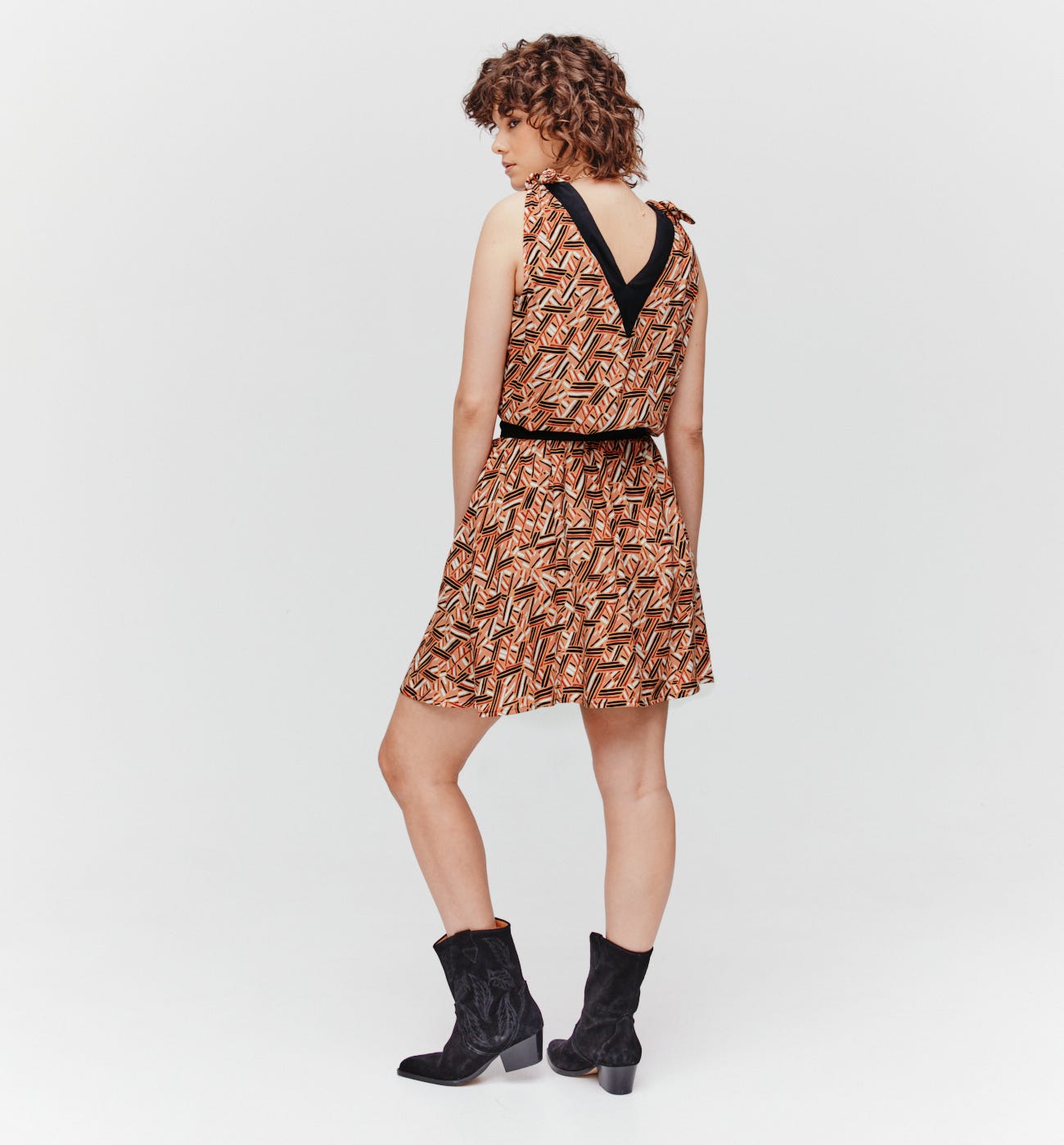 Robe imprimée sans manches