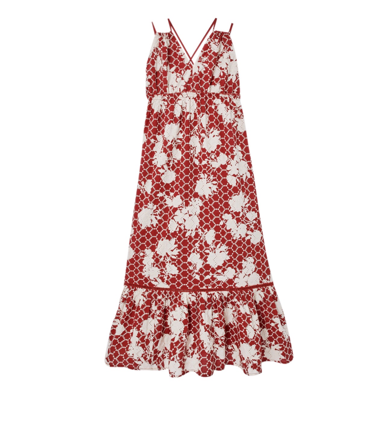 Lowback dress Ecru print