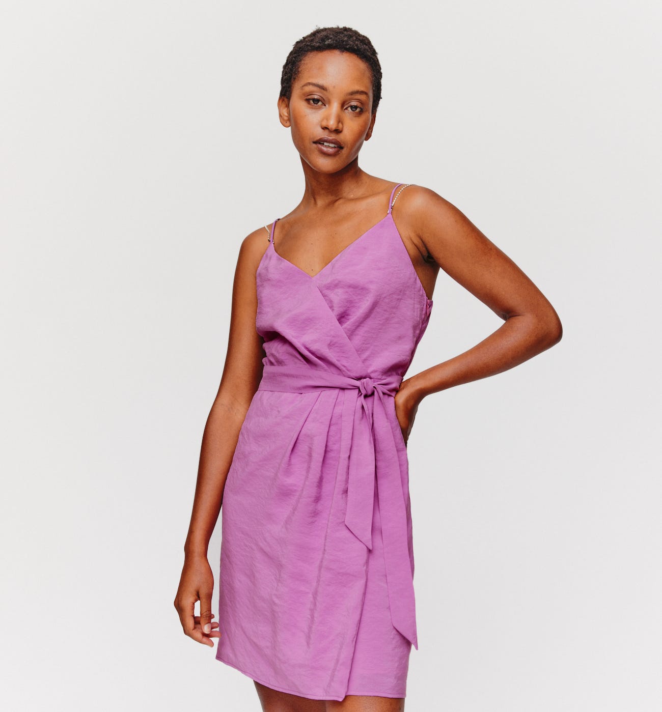 Short silky dress