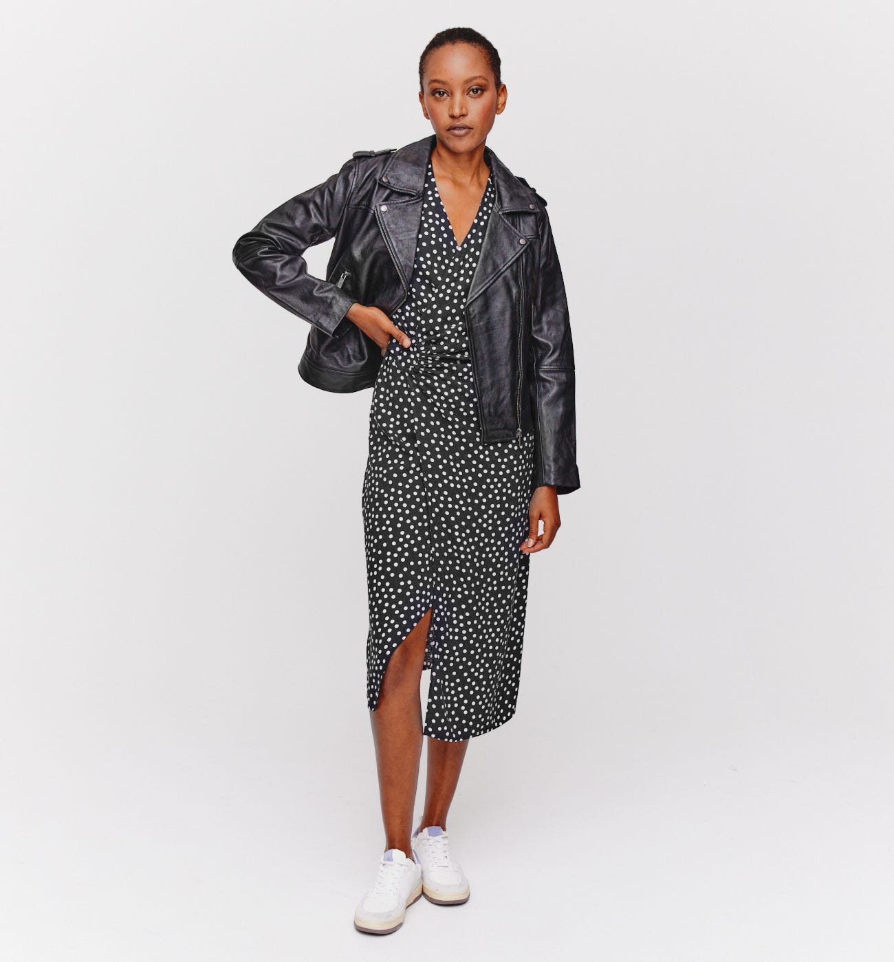 Kleid in Wickeloptik