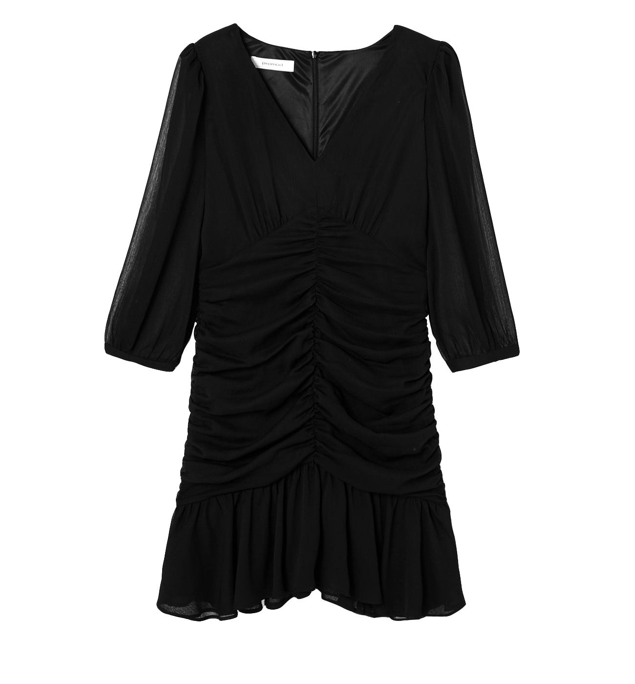 Robe courte volantée Femme