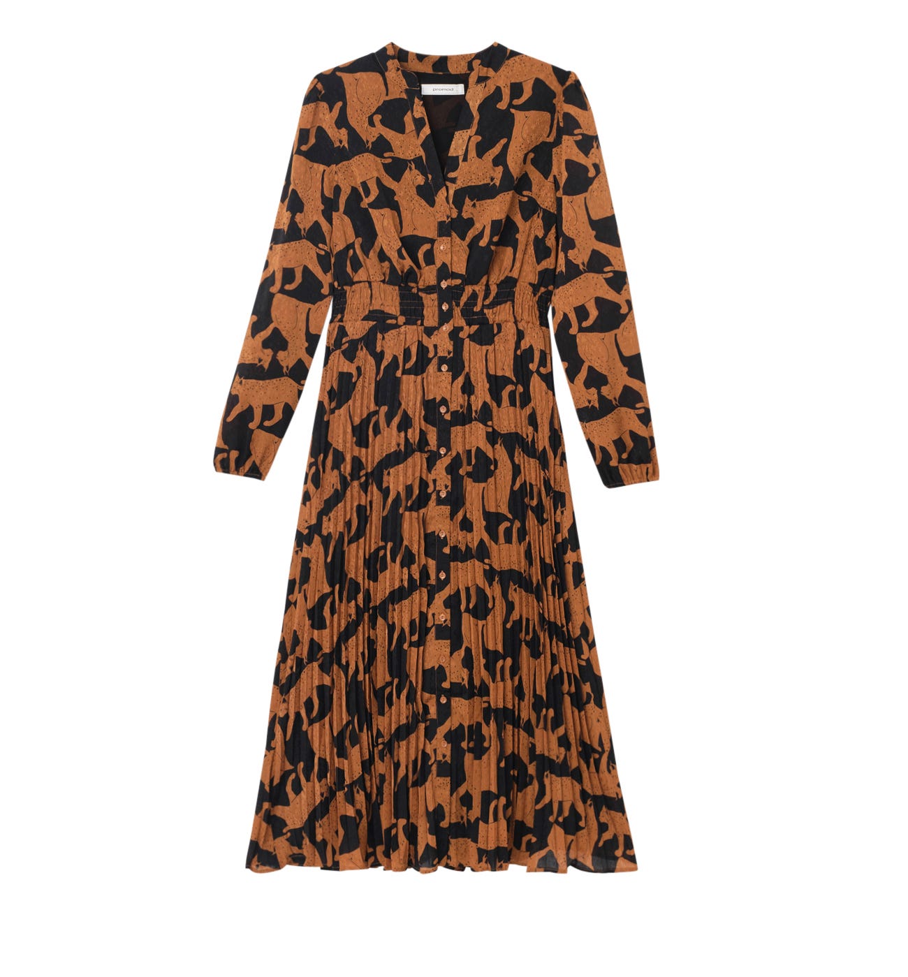 Pleated shirt dress