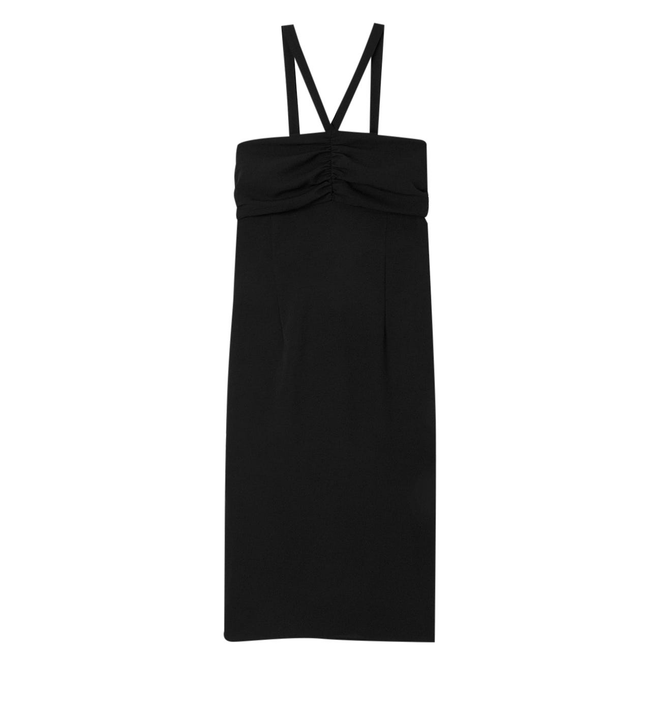 Trägerkleid mit Schlitz