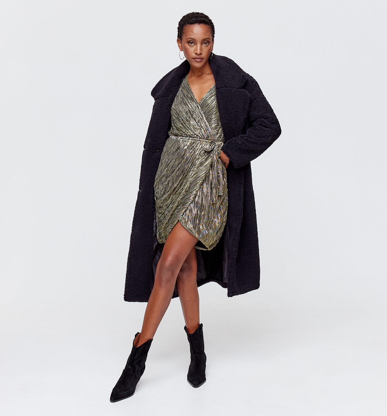 Robe courte pailletée Femme