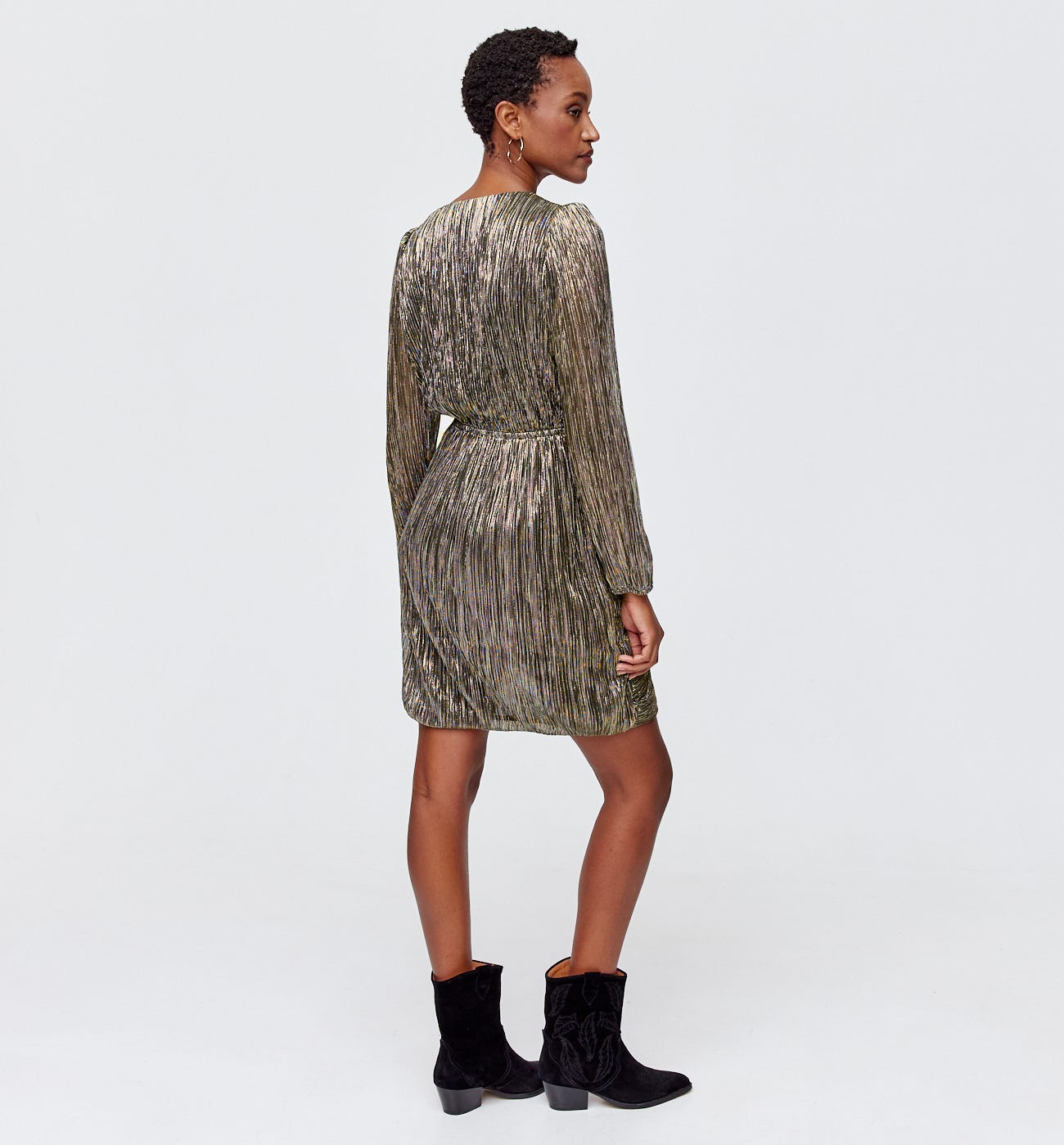 Robe courte pailletée Femme