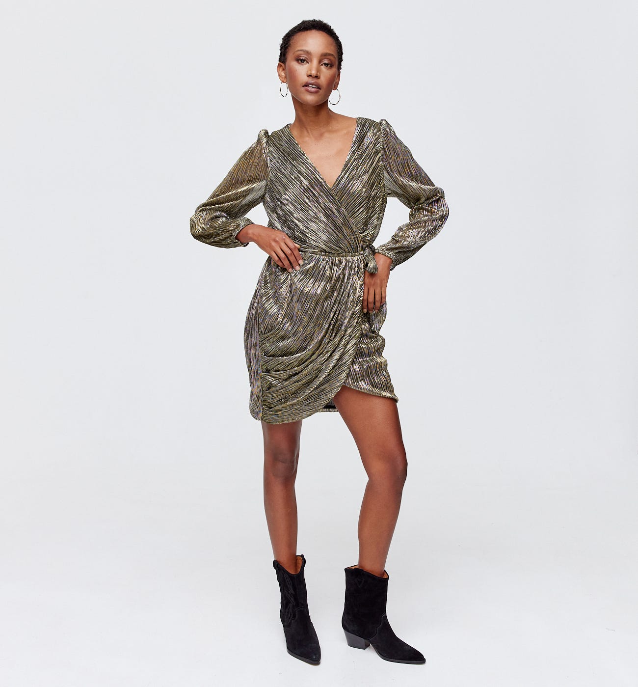 Robe courte pailletée Femme