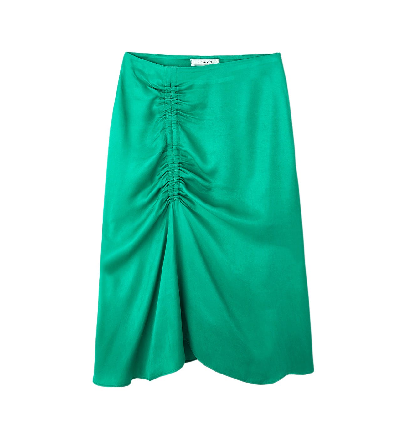 Jupe midi en satin Femme