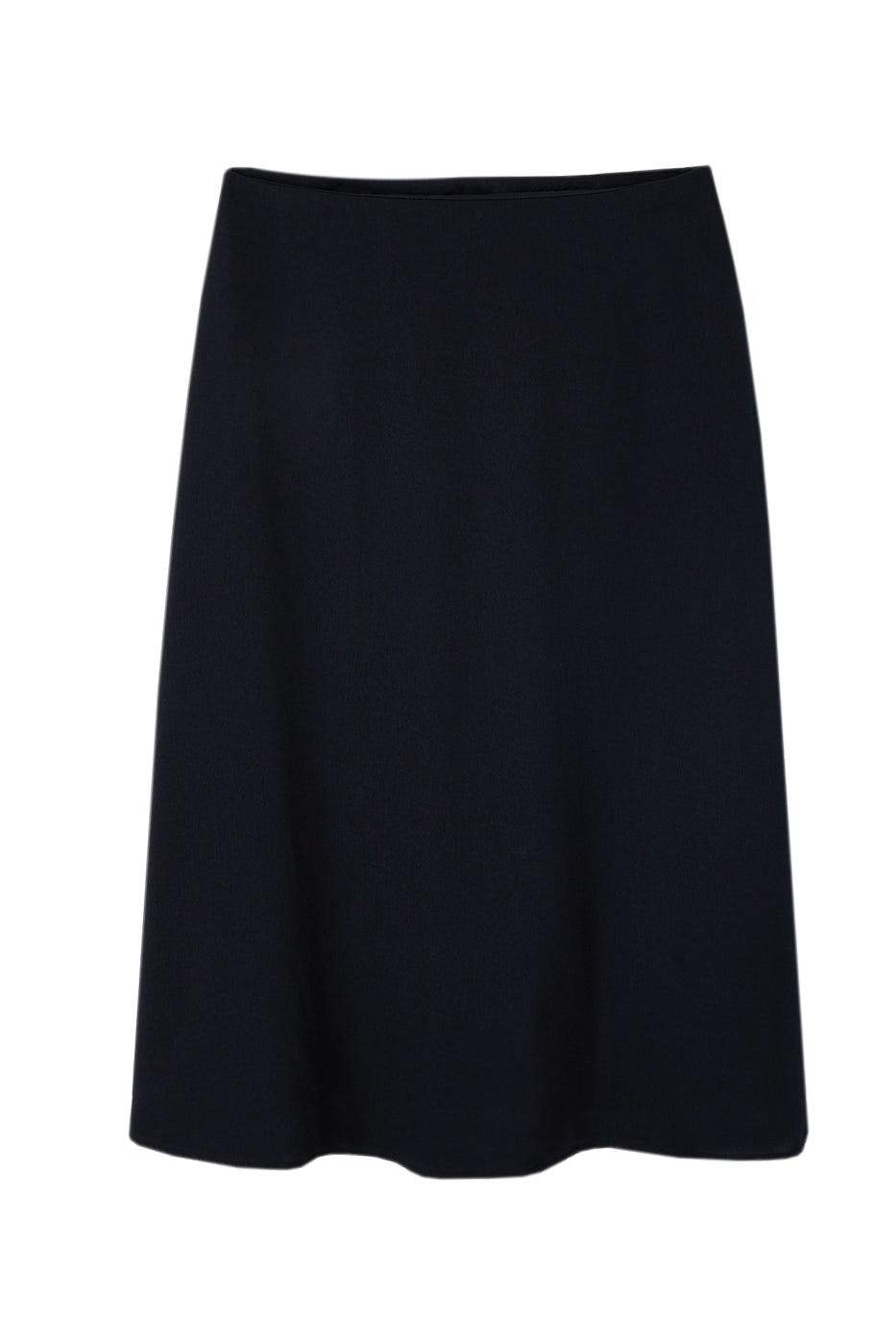 Silky mid-length skirt