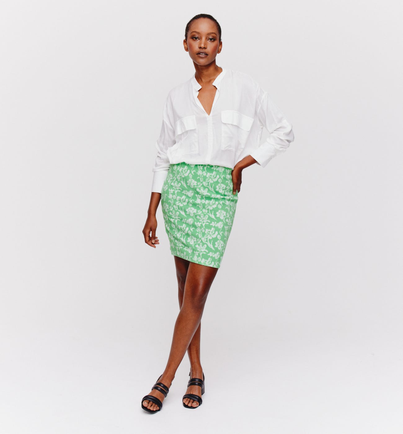 Gonna jersey Milano jacquard