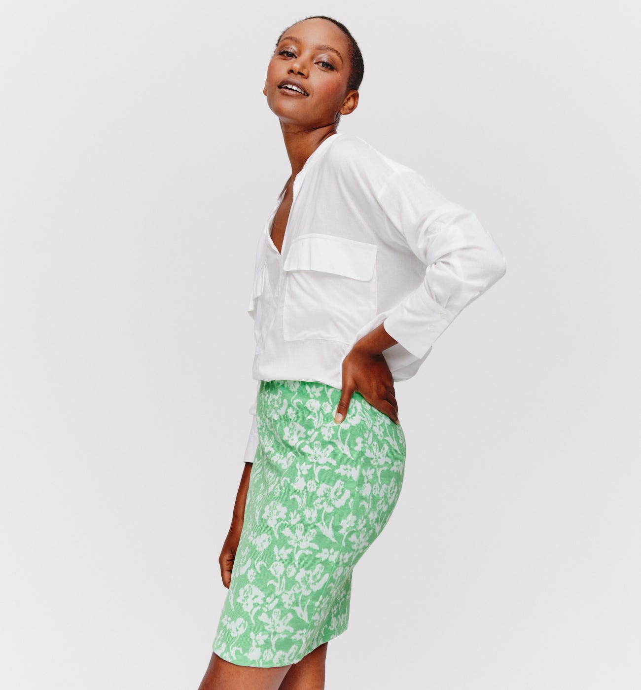 Gonna jersey Milano jacquard