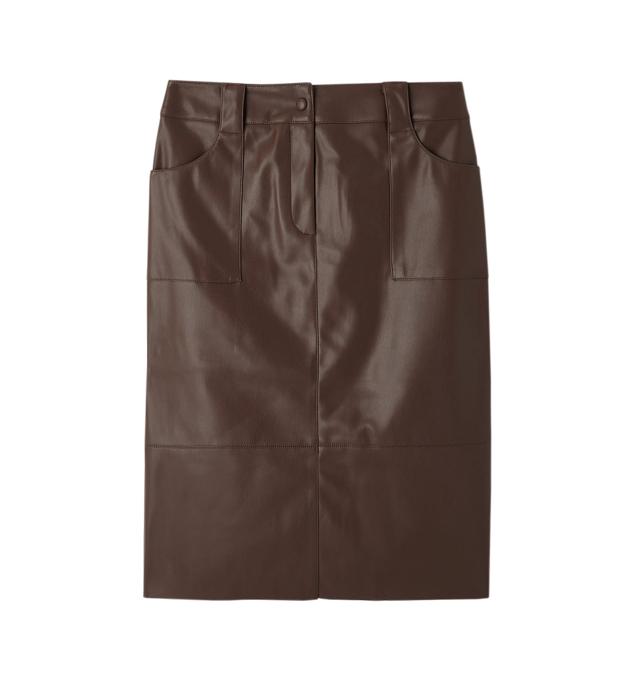 Jupe midi en simili Femme