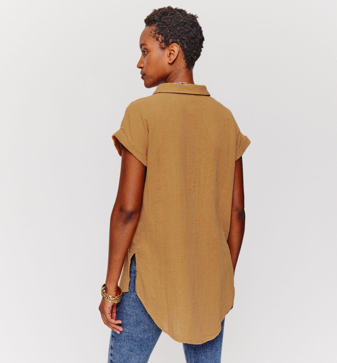 Cotton gauze shirt