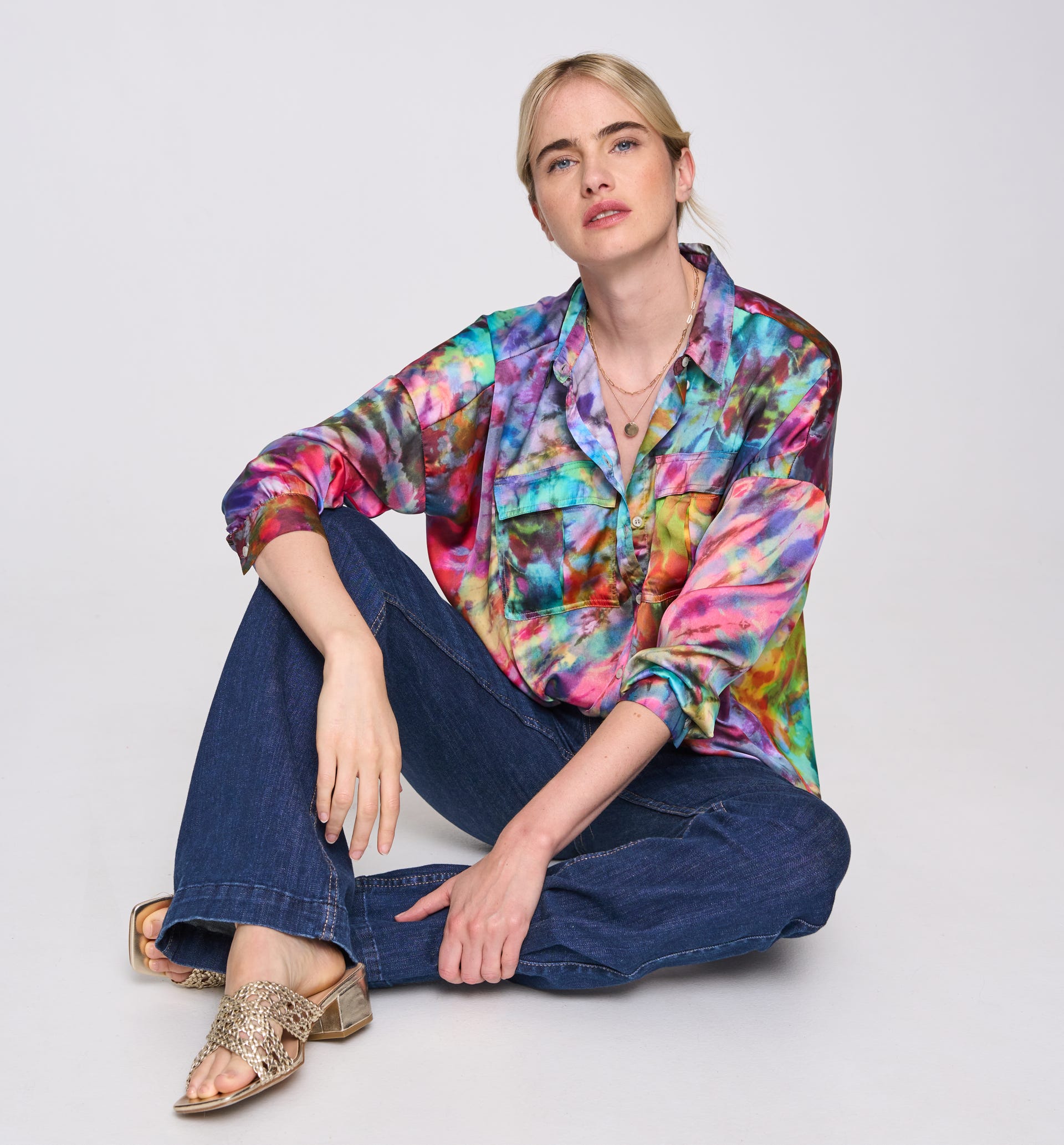 Oversized tye'n'dye shirt