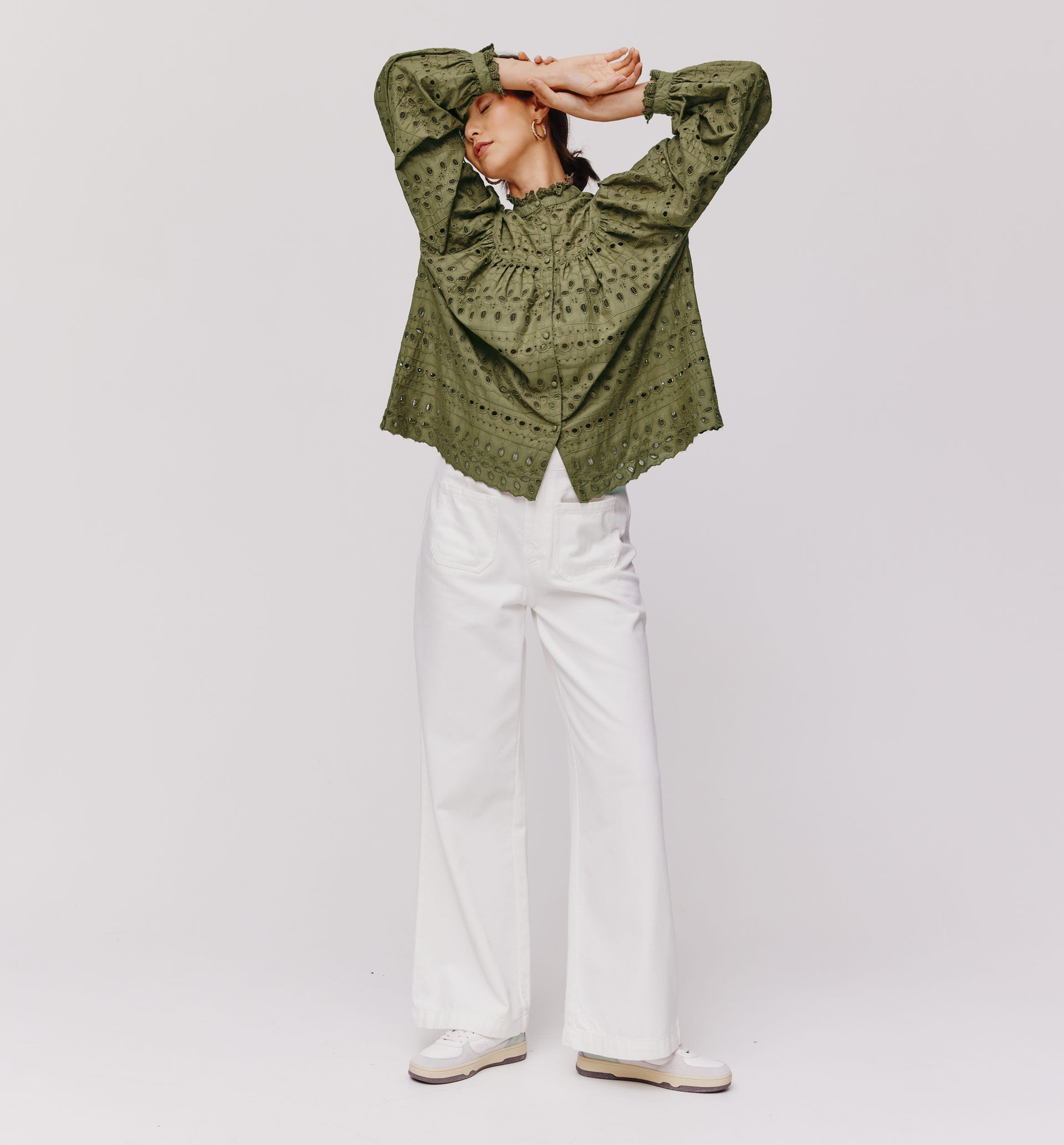 Camicia ricamo inglese