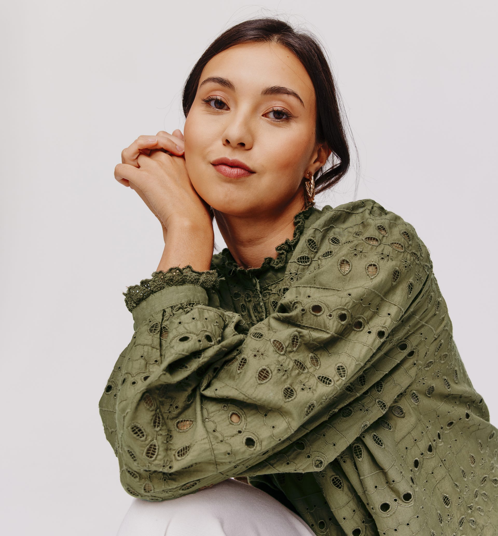 Broderie anglaise shirt