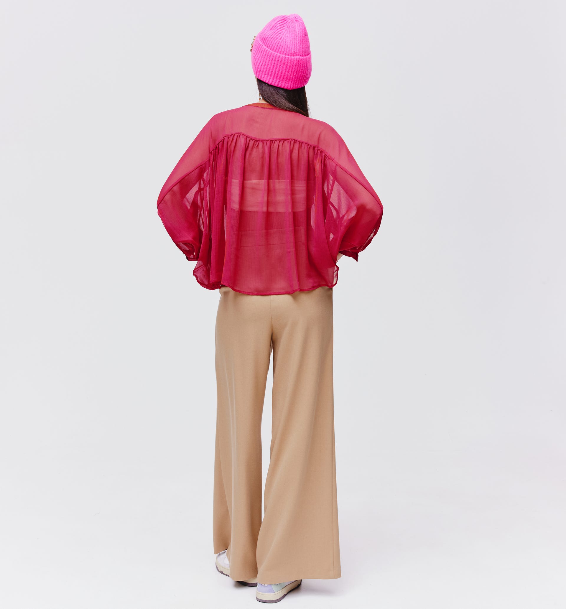 Chemise en voile uni Femme