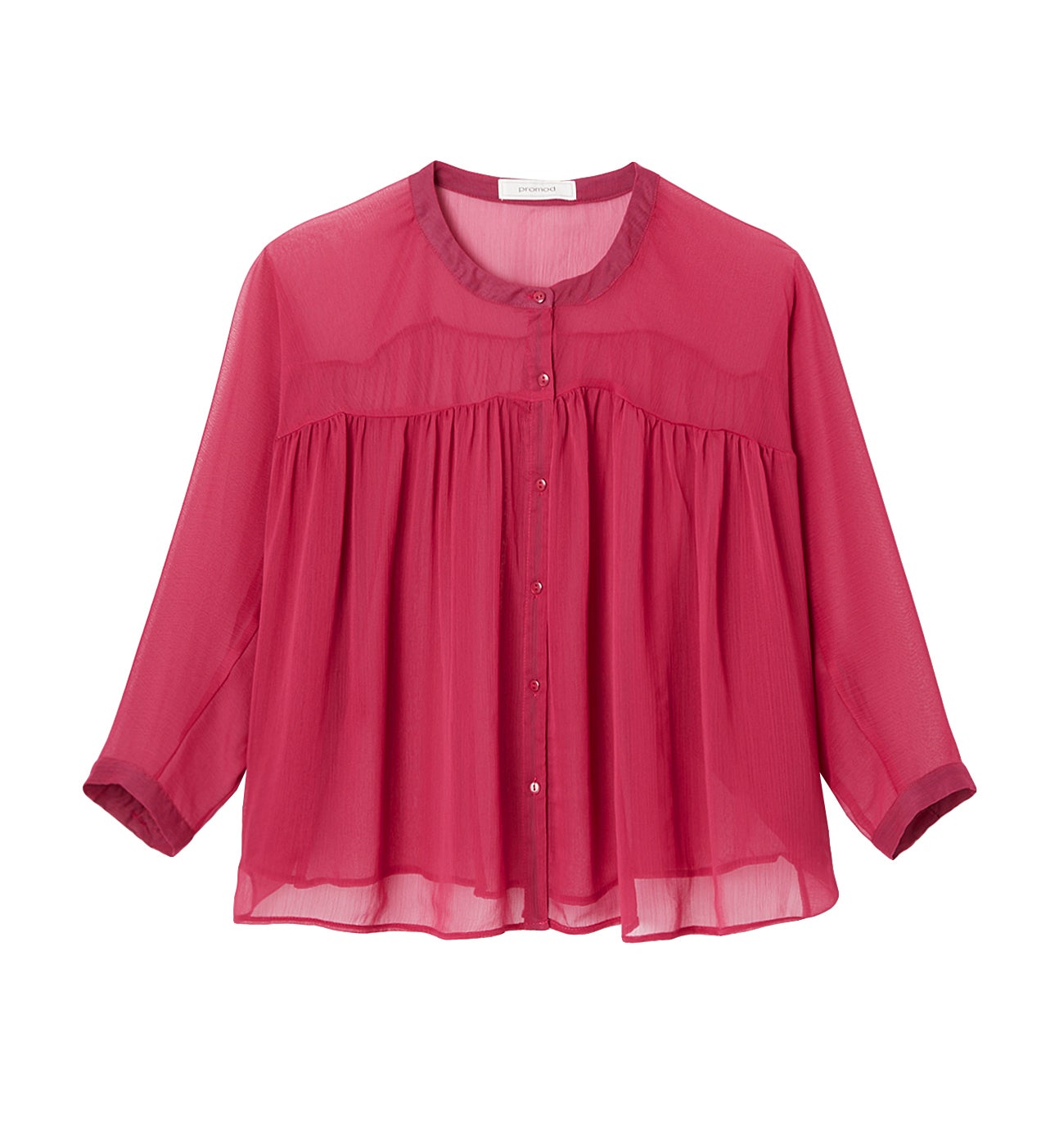 Plain voile shirt Pink
