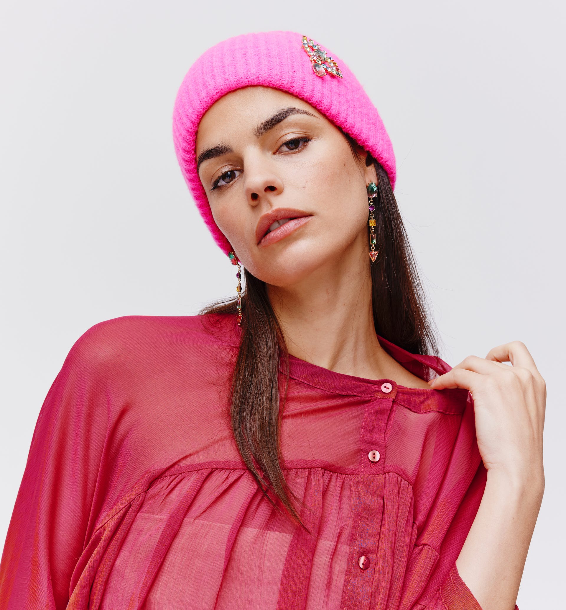 Chemise en voile uni Femme