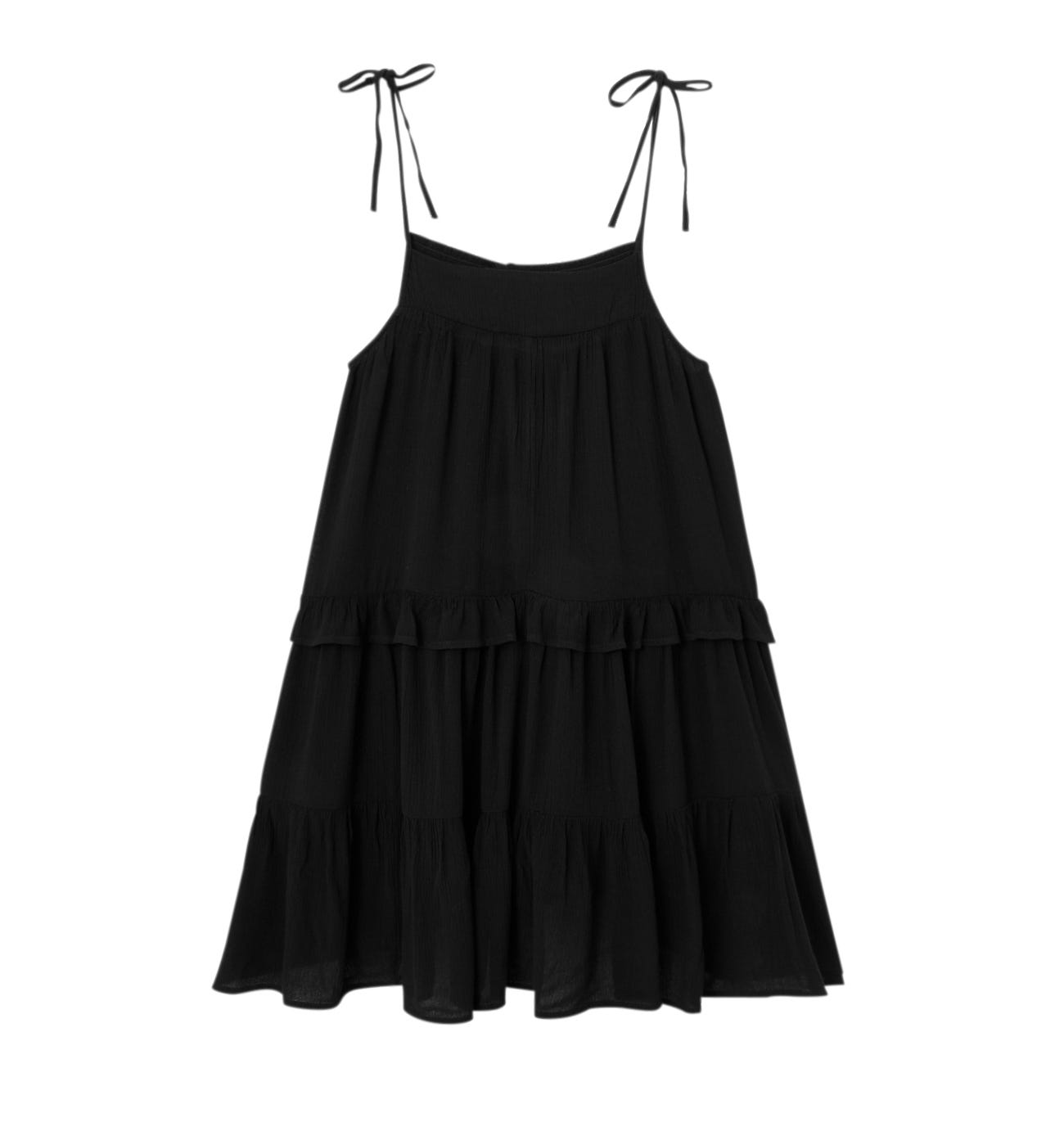 Trägerkleid mit Volants