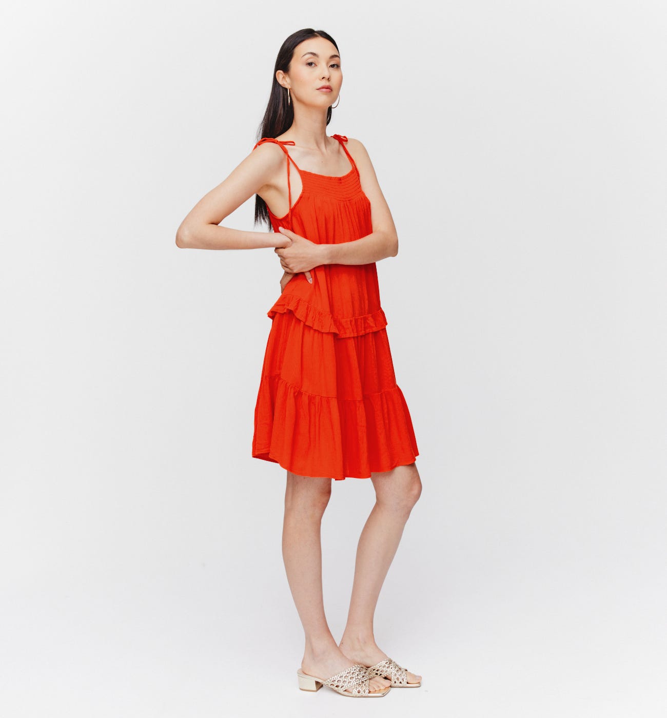 Vestido tirantes con volante