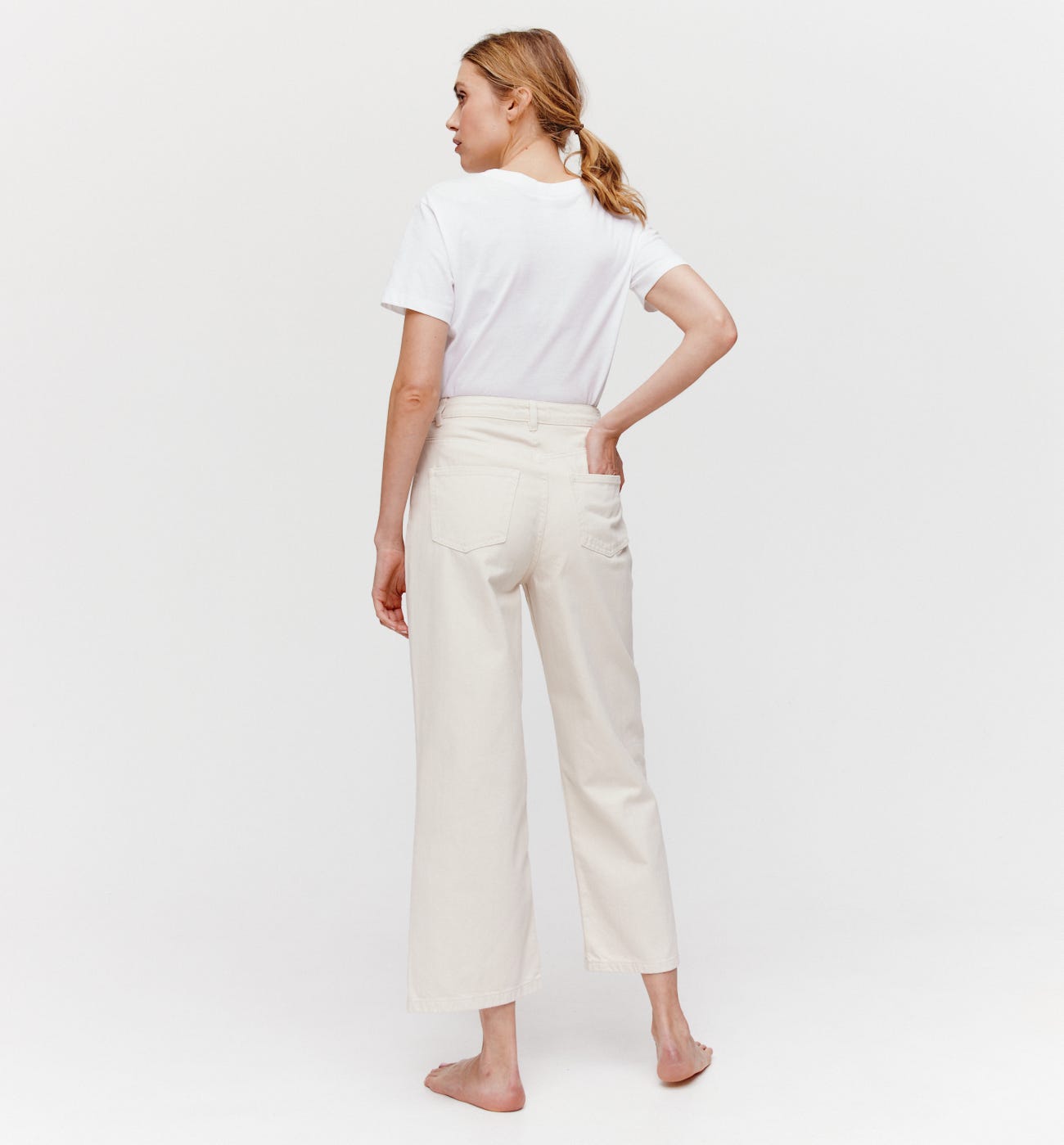 Weite High Waist-Hose
