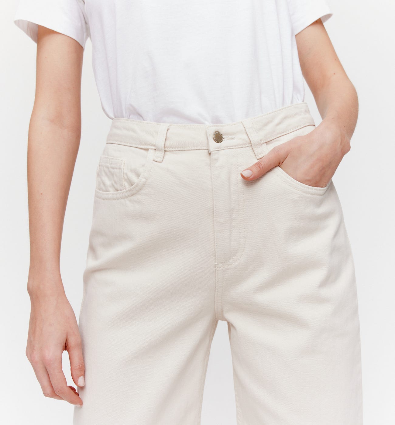 Weite High Waist-Hose