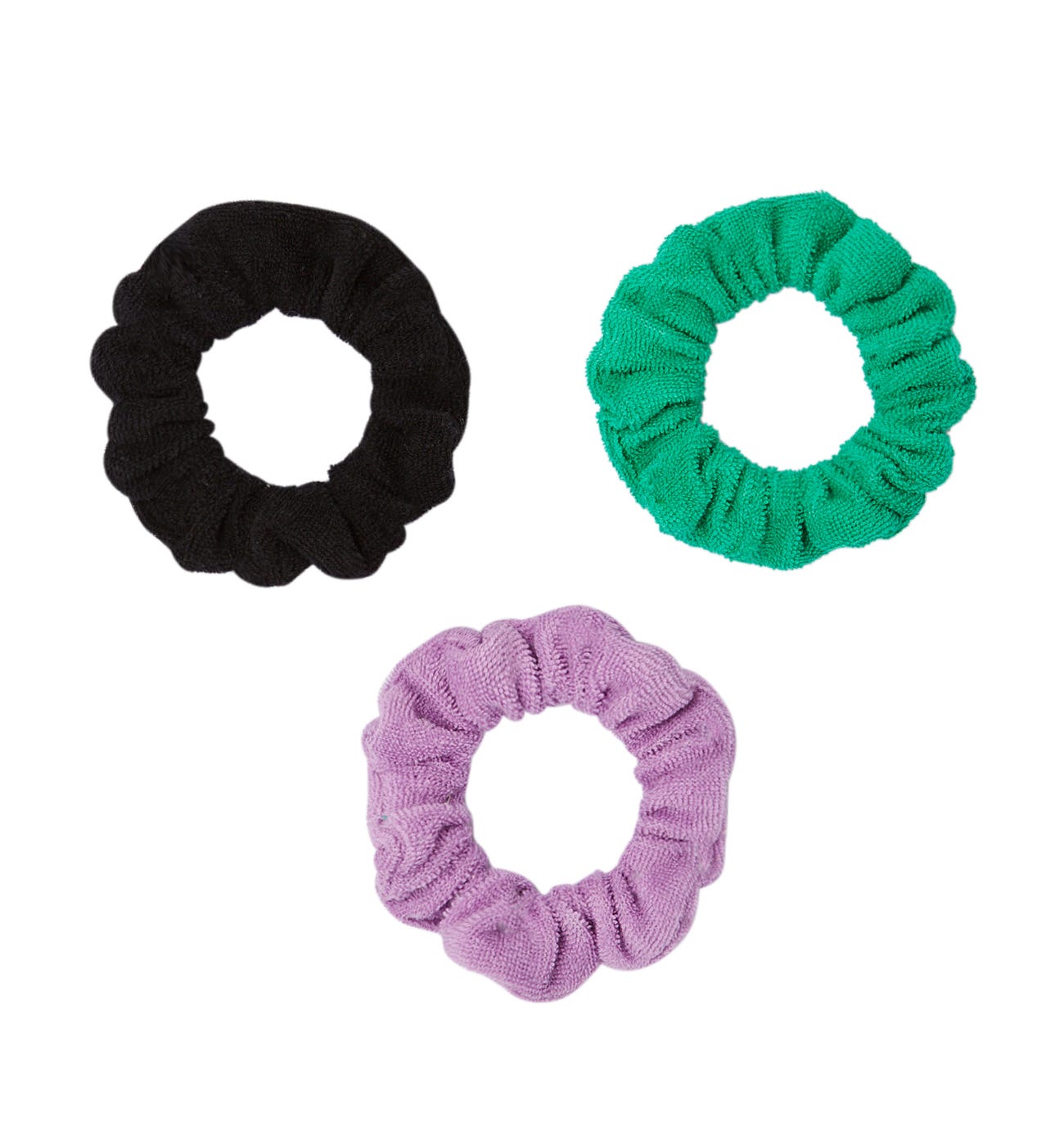 3-tlg. Frottee-Scrunchie-Set