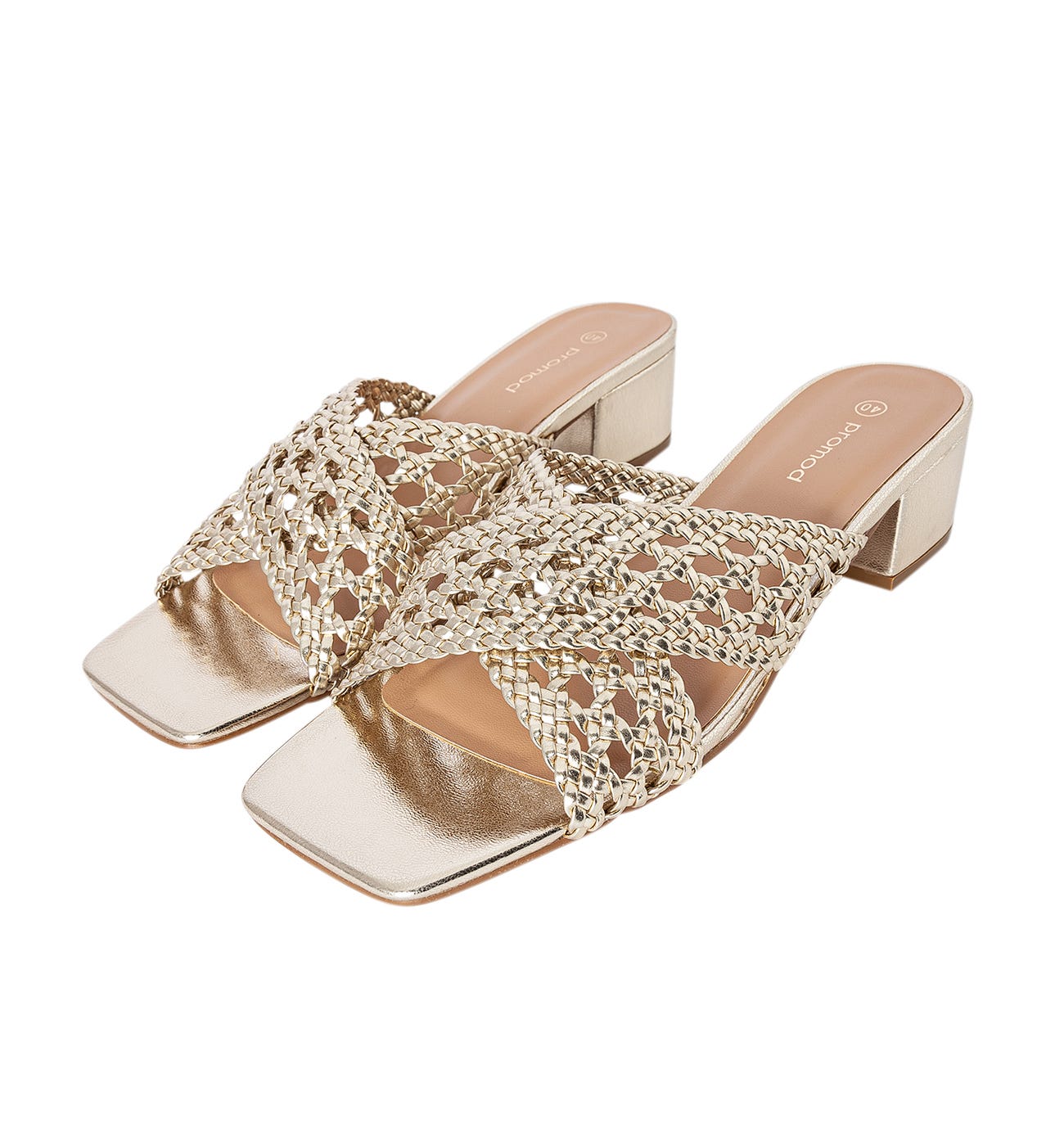 Plaited mules