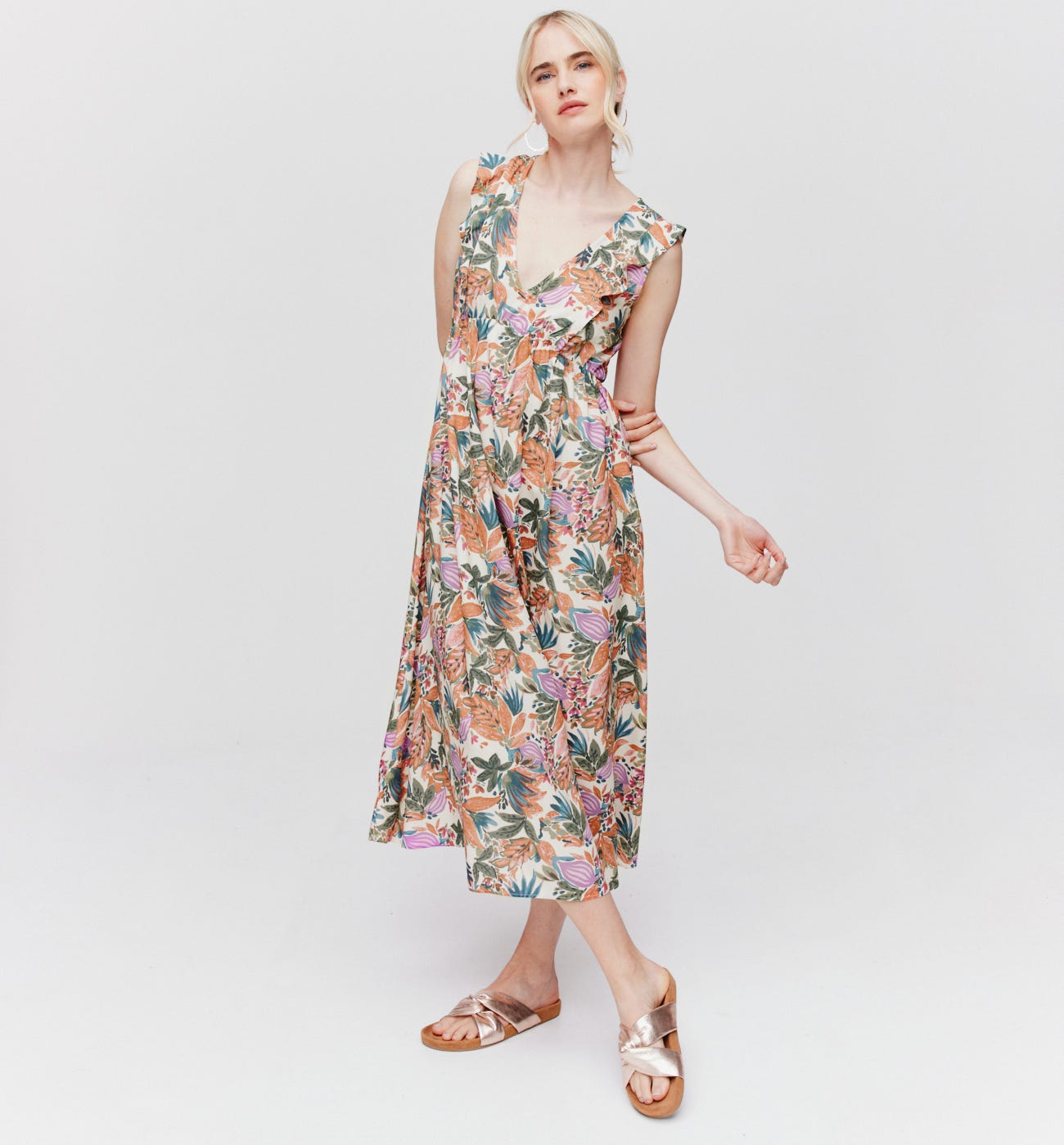 Mid-length patterned dress