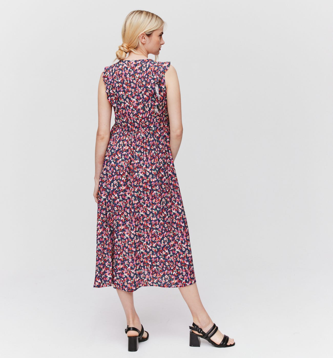 Robe mi-longue imprimée