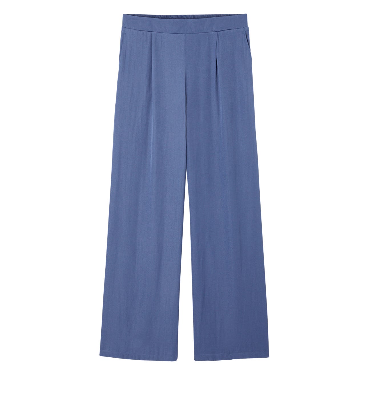 Pantalon soyeux uni Femme