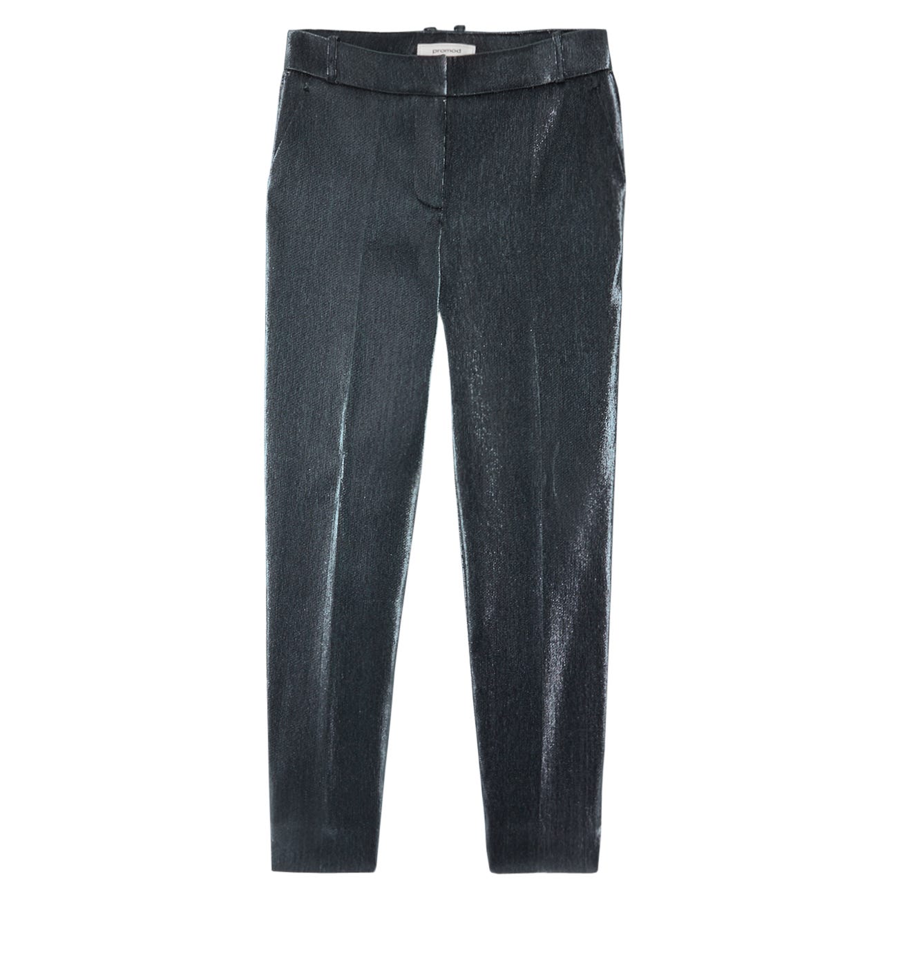 Metallic cigarette trousers