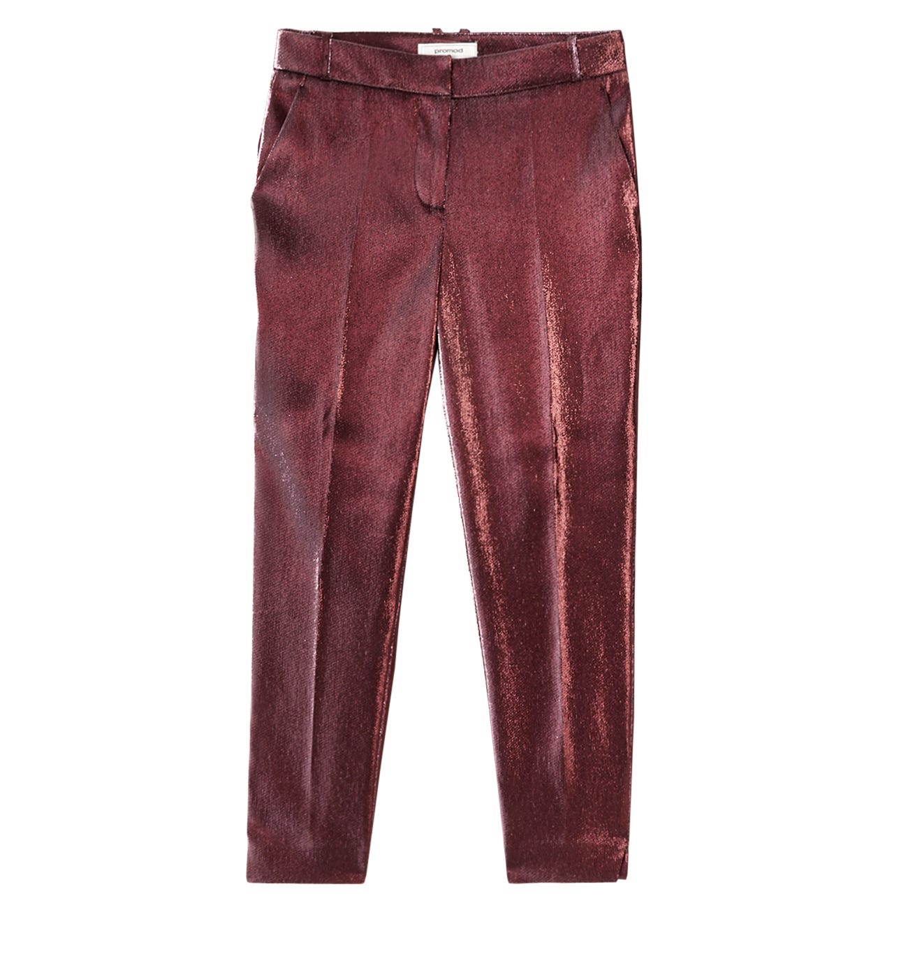 Metallic cigarette trousers