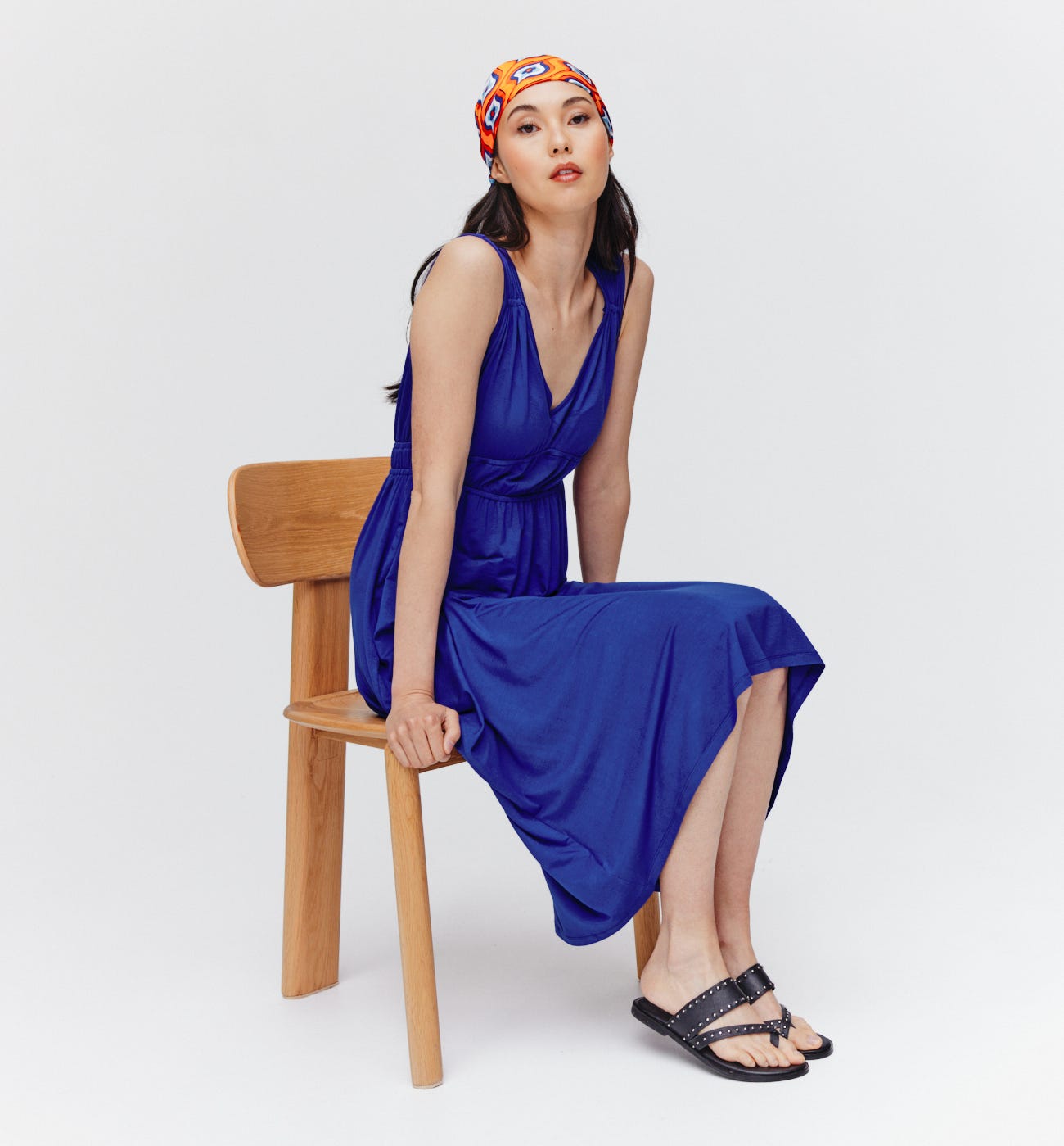 Robe mi-longue en jersey Femme