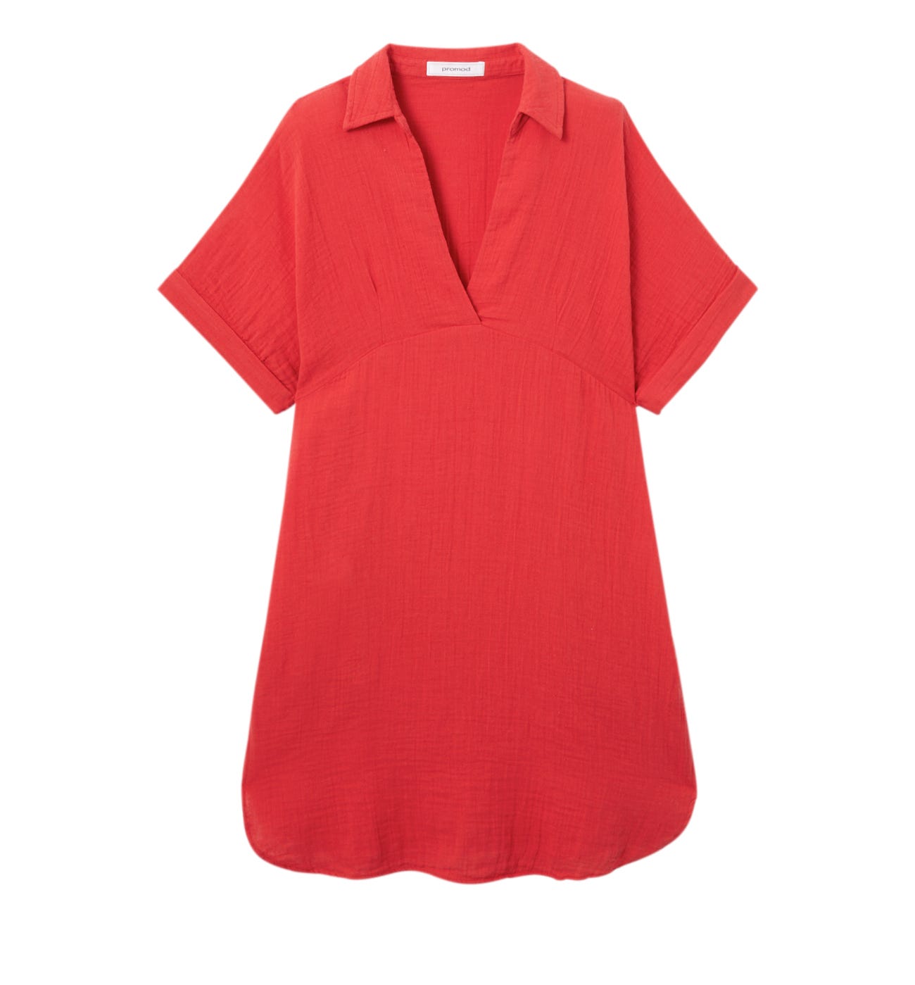 Cotton gauze tunic dress