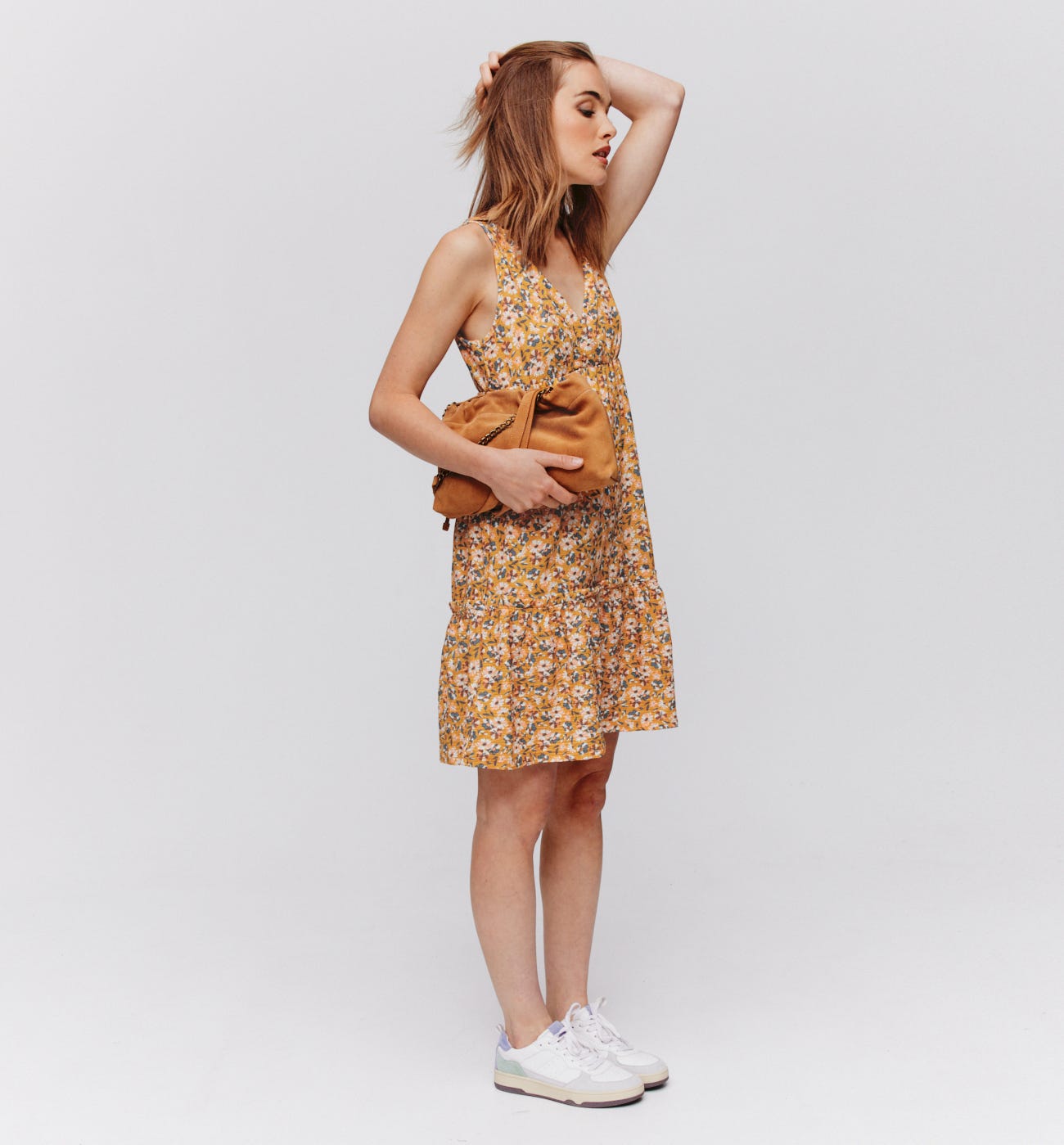 Frilly patterned dress