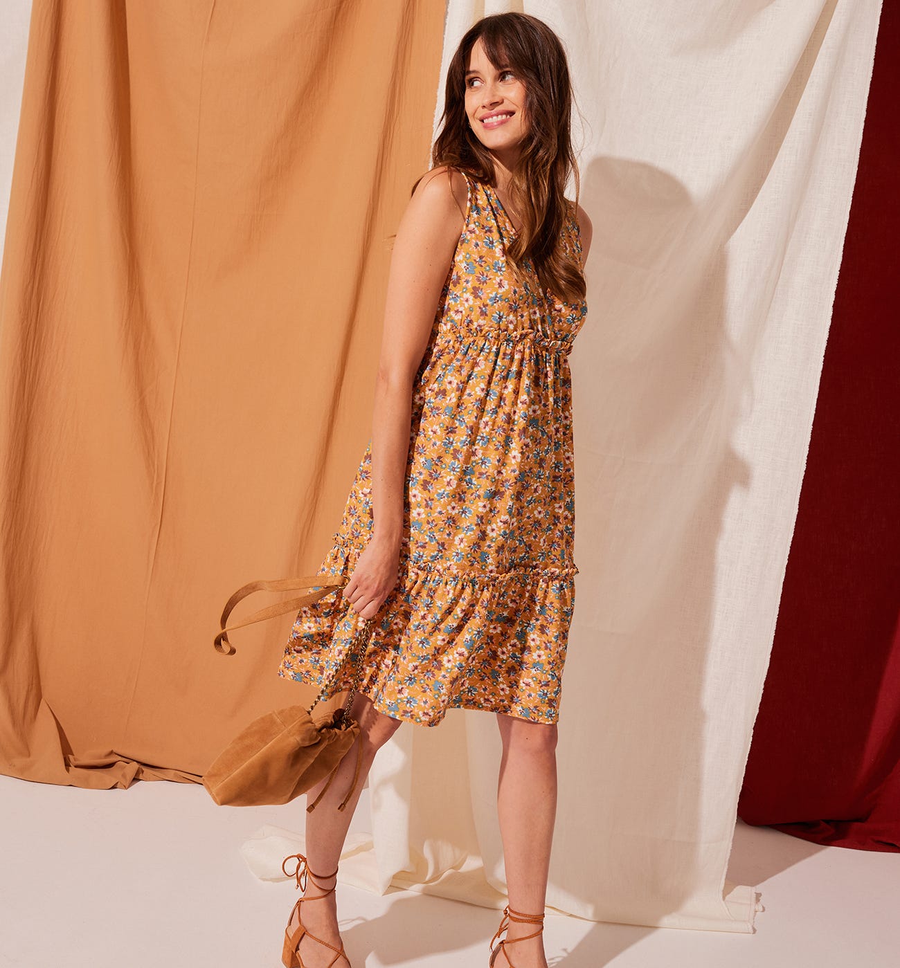 Frilly patterned dress