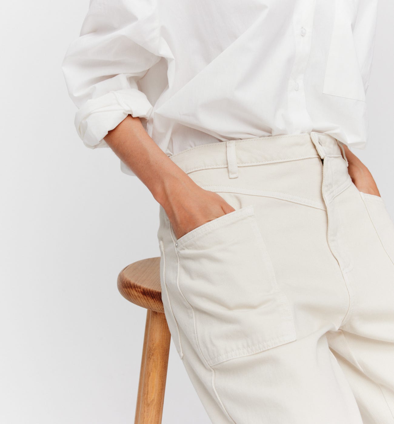 Pantalon carrot taille haute