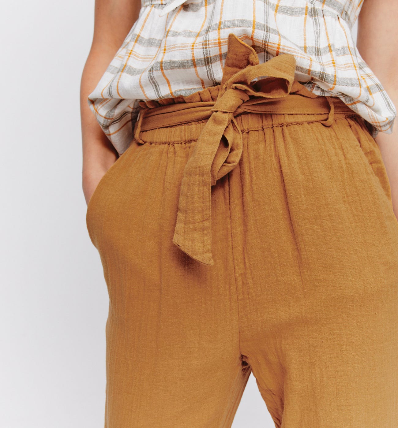Cotton gauze trousers