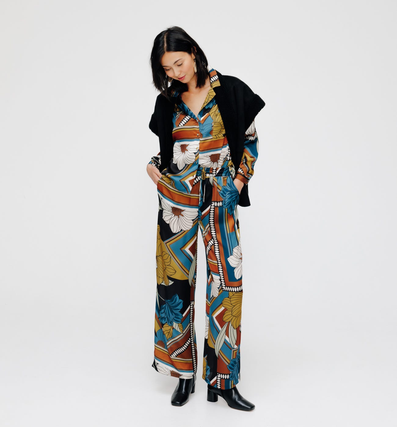 Pantalon style pyjama Femme