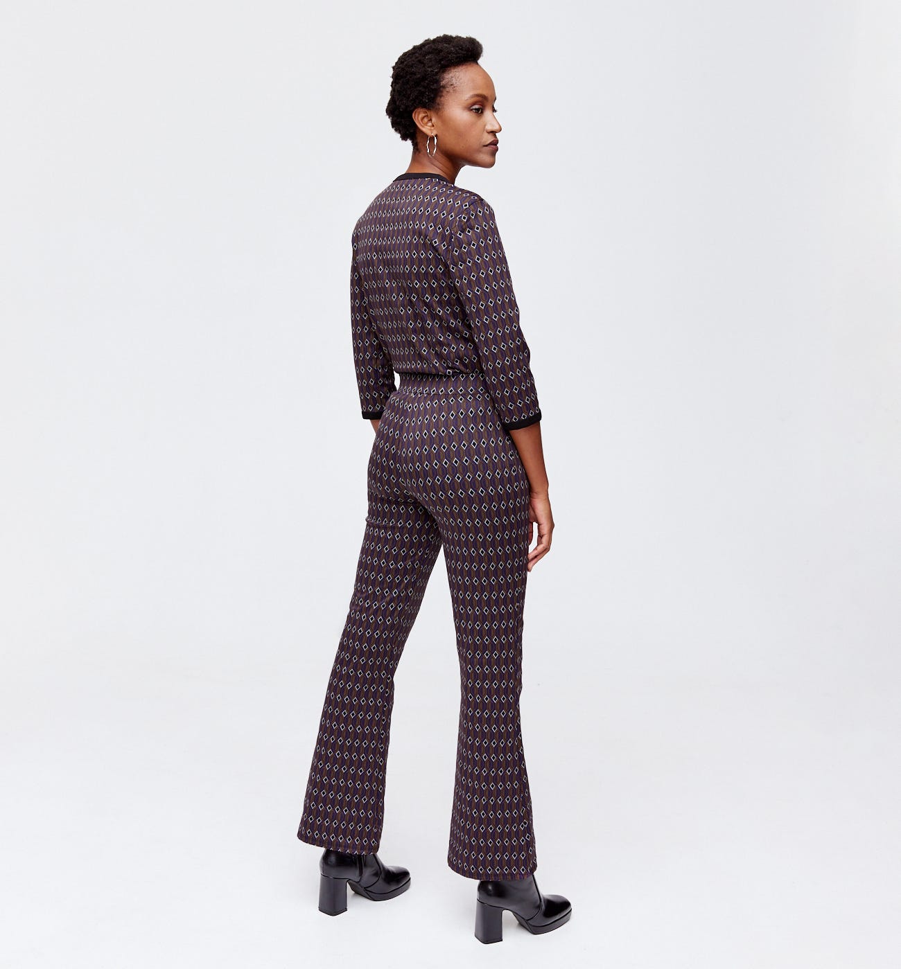 Pantalon flare imprimé