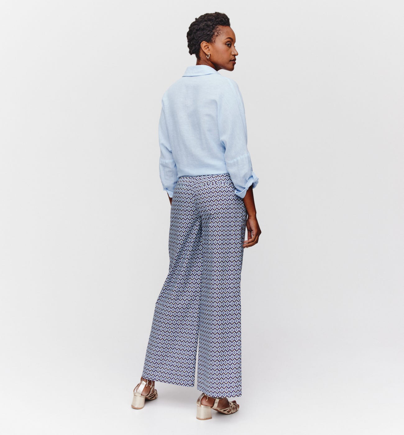 Pantalón ancho estampado