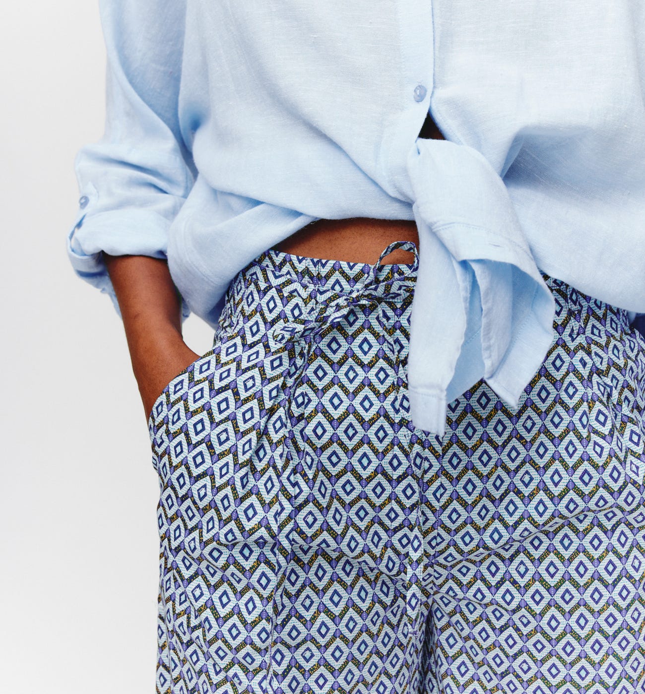 Pantalón ancho estampado